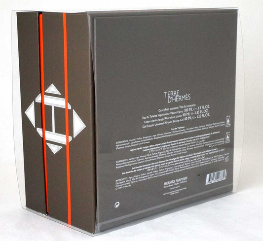 Terre D'Hermes for Men 3.3 oz.EDT.Gift Set New in Hard Box