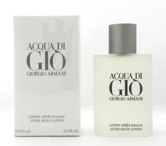 Acqua Di Gio by Giorgio Armani After Shave Lotion Splash for Men 3.4 oz. New Damaged Box