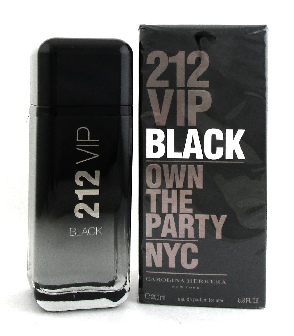 212 VIP BLACK Carolina Herrera 6.8 oz.EDP Spray for Men. New Sealed Damaged Box