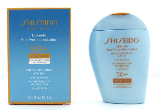 Shiseido Ultimate Sun Protection Lotion SPF50+ Sensitive Skin & Children 100 ml./ 3.3 oz. New