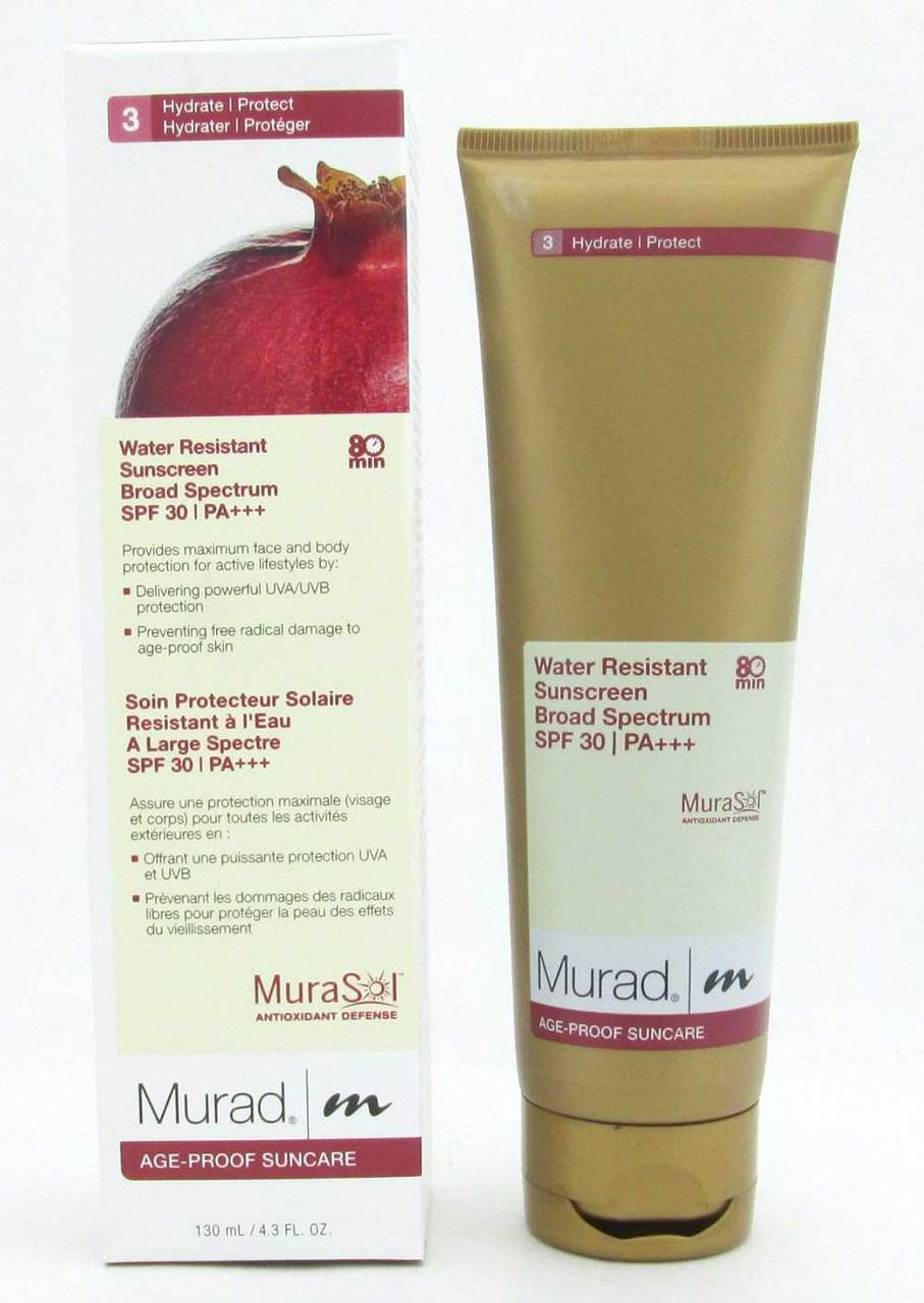 Murad Water Resistant Sunscreen Broad Spect. SPF30 130ml*Damaged Box