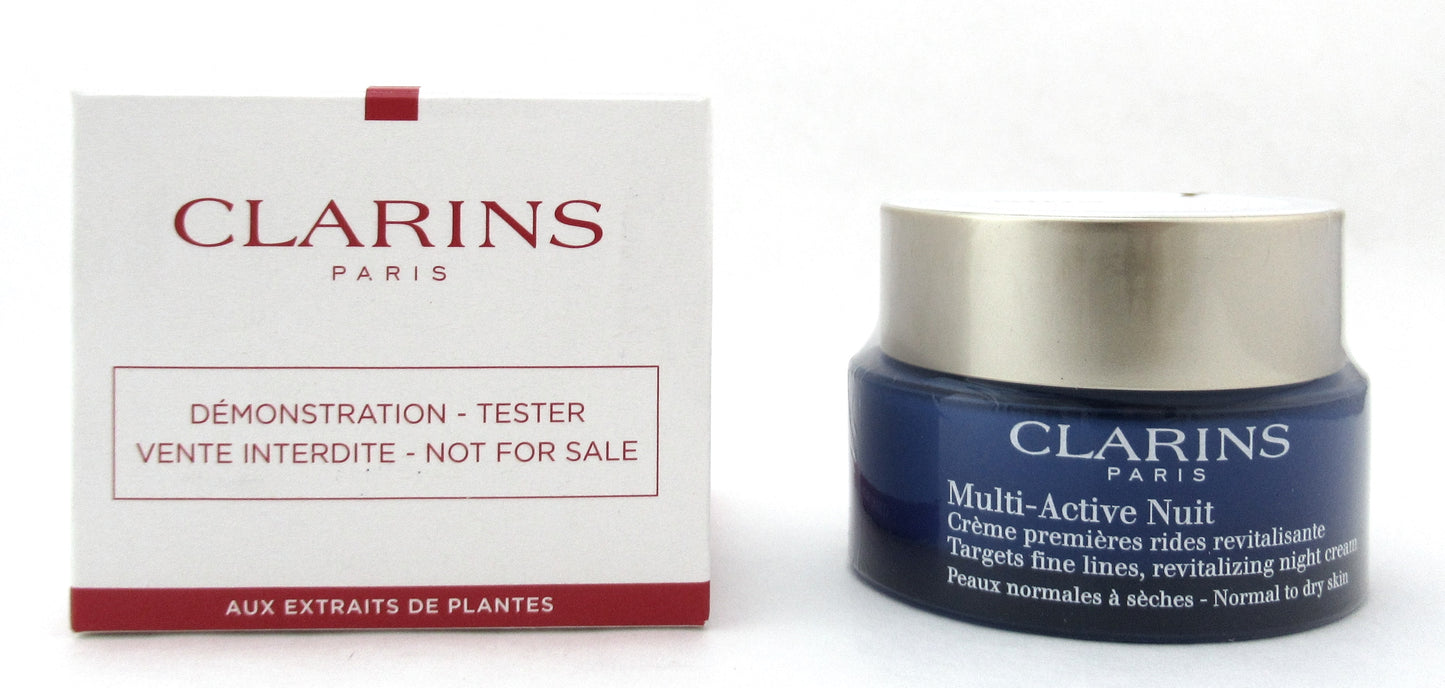 Clarins Multi-Active Night Revitalizing Cream Normal to Dry Skin 1.7 oz. New Tester