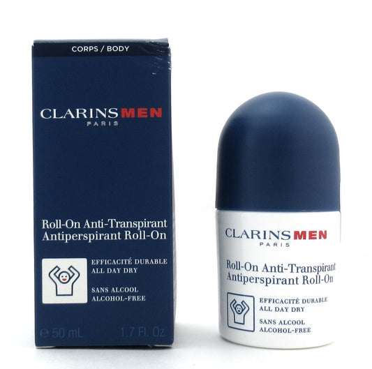 0Clarins Men Antiperspirant Roll On Alcohol Free 50 ml./ 1.7 oz. New Damaged Box