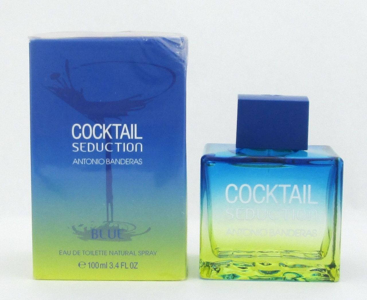Cocktail Seduction Blue by Antonio Banderas EDT Spray 3.4 oz *Damaged