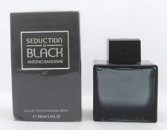 Antonio Banderas Seduction In Black EDT Spray Men 3.4 oz*Damaged Box