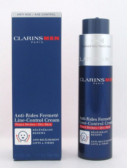 Clarins Men Line Control Cream Dry Skin 1.7 oz/ 50 ml New In Box