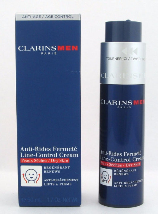 Clarins Men Line Control Cream Dry Skin 1.7 oz/ 50 ml *Damaged Box