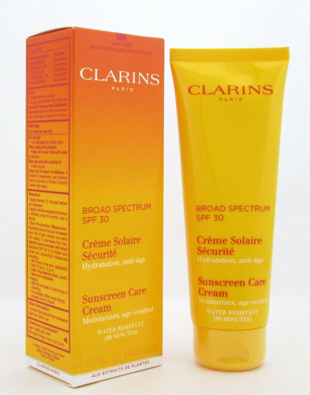 Clarins Sunscreen Care Cream SPF30 Water Resistant 125 ml *Damaged B