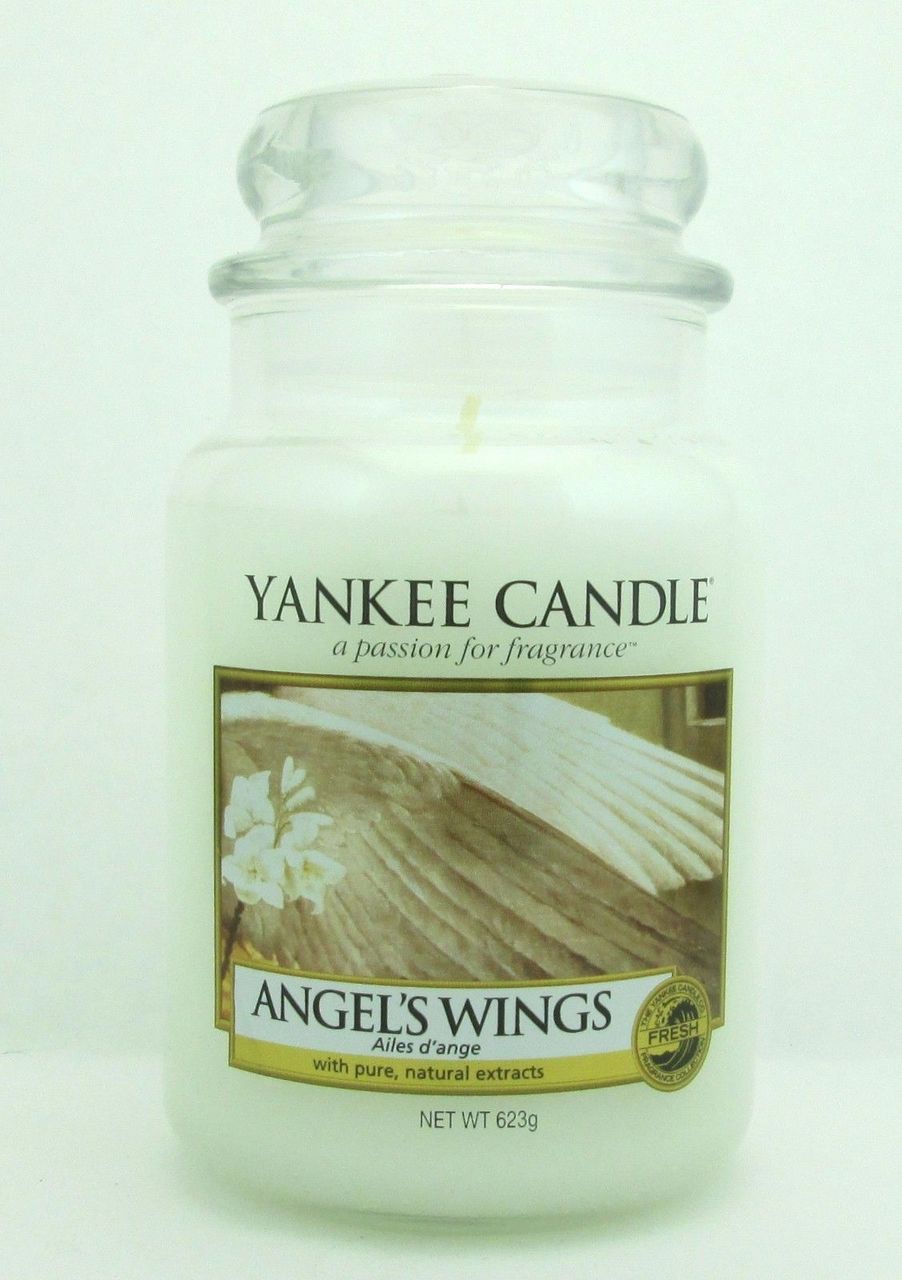 Yankee Candle Angels Wings 22 oz./ 623 g Large Glass Jar New