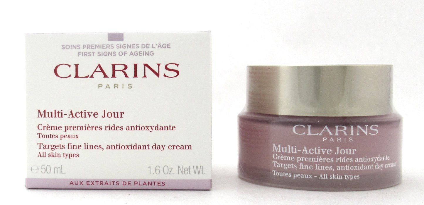Clarins Multi Active Jour Antioxidant Day Cream All Skin 1.6 oz. New Damaged Box