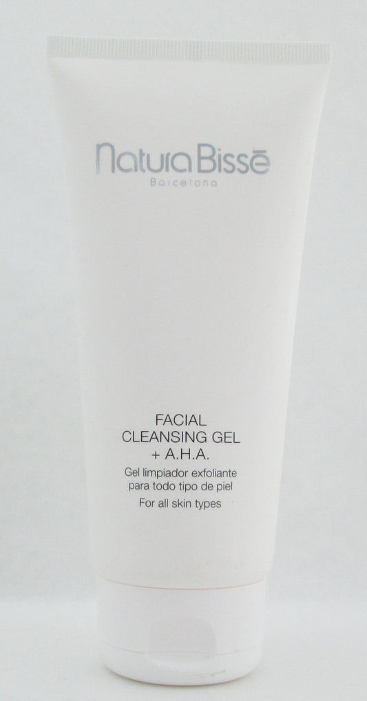 Natura Bisse Facial Cleansing Gel + A.H.A For All Skin Types 7 oz./ 200 ml. NEW Tester