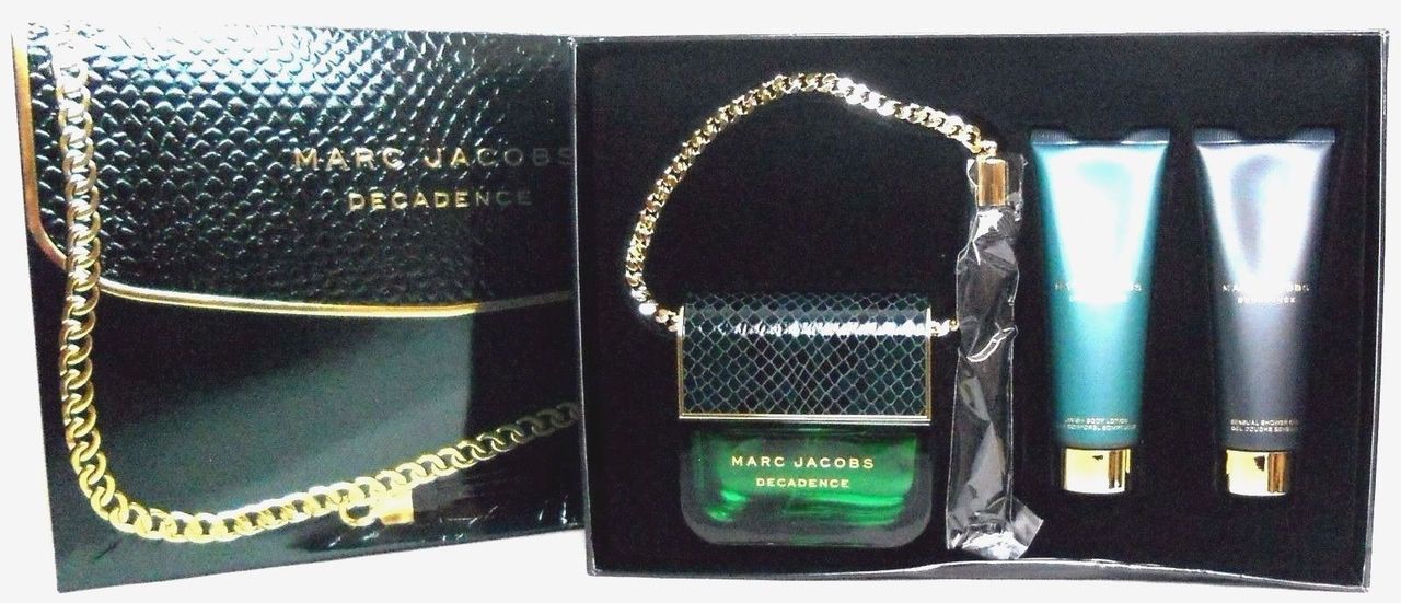 Decadence by Marc Jacobs 3.4 oz.EDP 3pc.Set in Damaged Box.Brand New