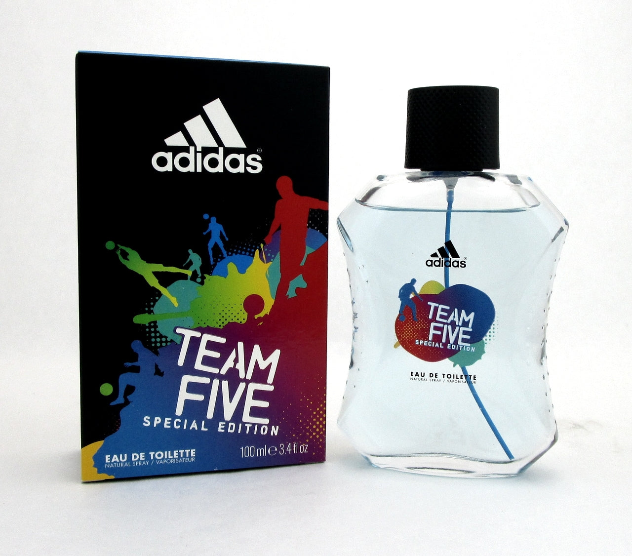 Adidas TEAM FIVE Special Edition Eau de Toilette Spray 3.4 oz./ 100 ml. for Men. Brand new.