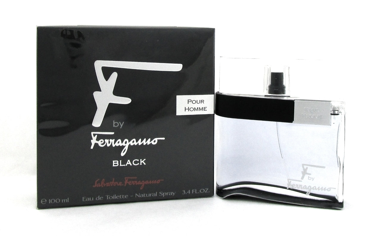 F by Ferragamo BLACK Pour Homme Cologne 3.4 oz Eau de Toilette Spray. New Sealed