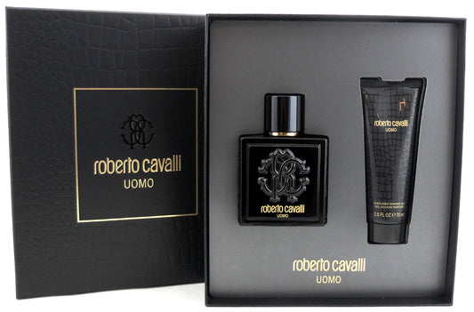 Roberto Cavalli Uomo  3.4 oz.EDT Spray + 2.5 oz.Shower Gel Set for Men. Brand new.