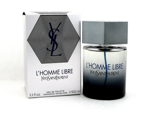 L'Homme Libre Yves Saint Laurent Cologne 3.3oz. EDT Spray Men. New NO Cellophane