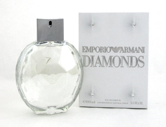 Emporio Armani Diamonds Perfume 3.4 oz. EDP Spray for Women. NEW. NO Cellophane.