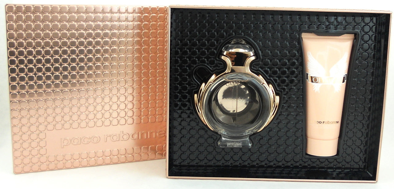 Olympea by Paco Rabanne 2.7 oz.EDP Spray + 3.4 oz.Body Lotion Set for Women. Brand New.