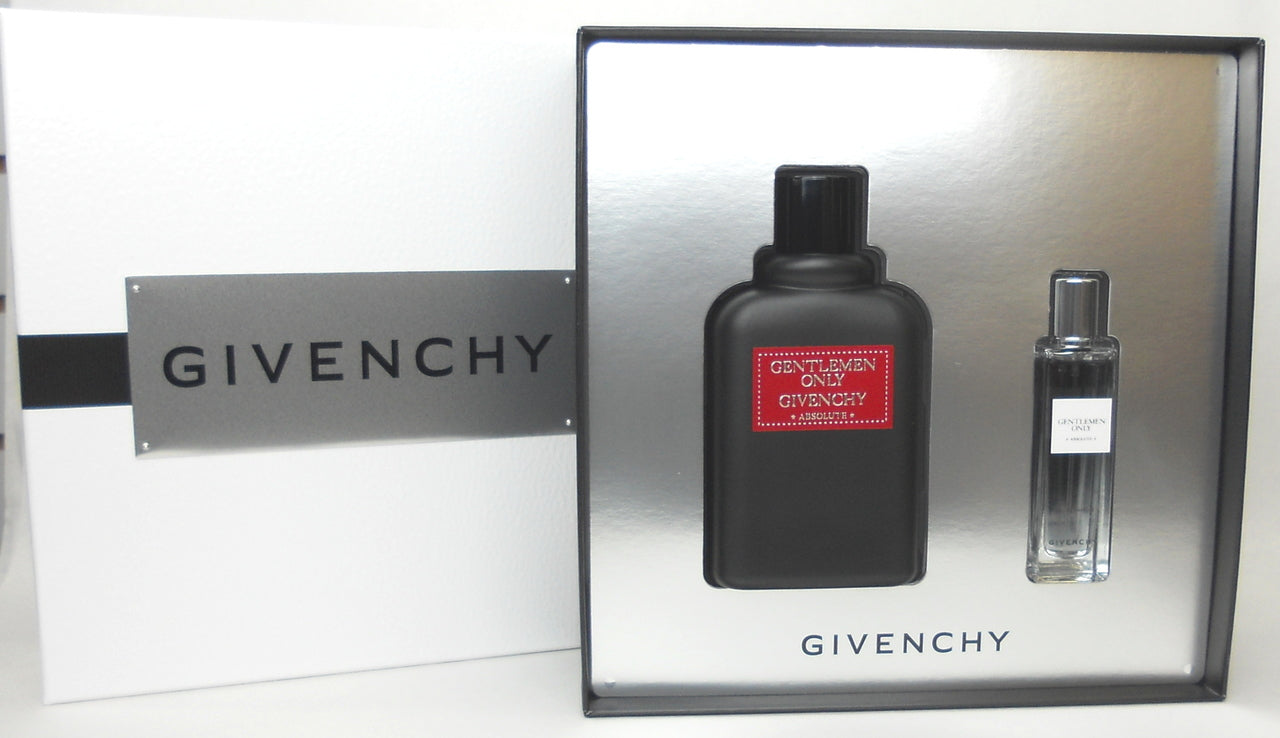 Givenchy Gentlemen Only Absolute Eau de Parfum Spray 3.3 oz. +15 ml.Travel Spray Set for Men.