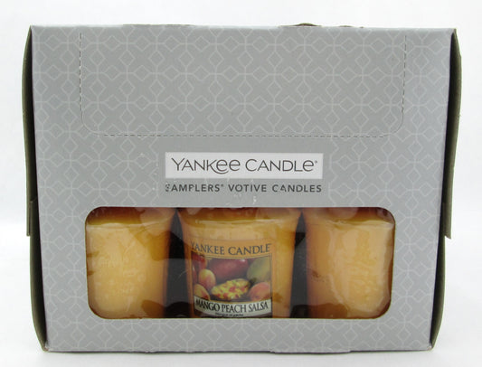 Yankee Candle Mango Peach Salsa Scent Lot of 18 Votive Candles.Brand new in Box.
