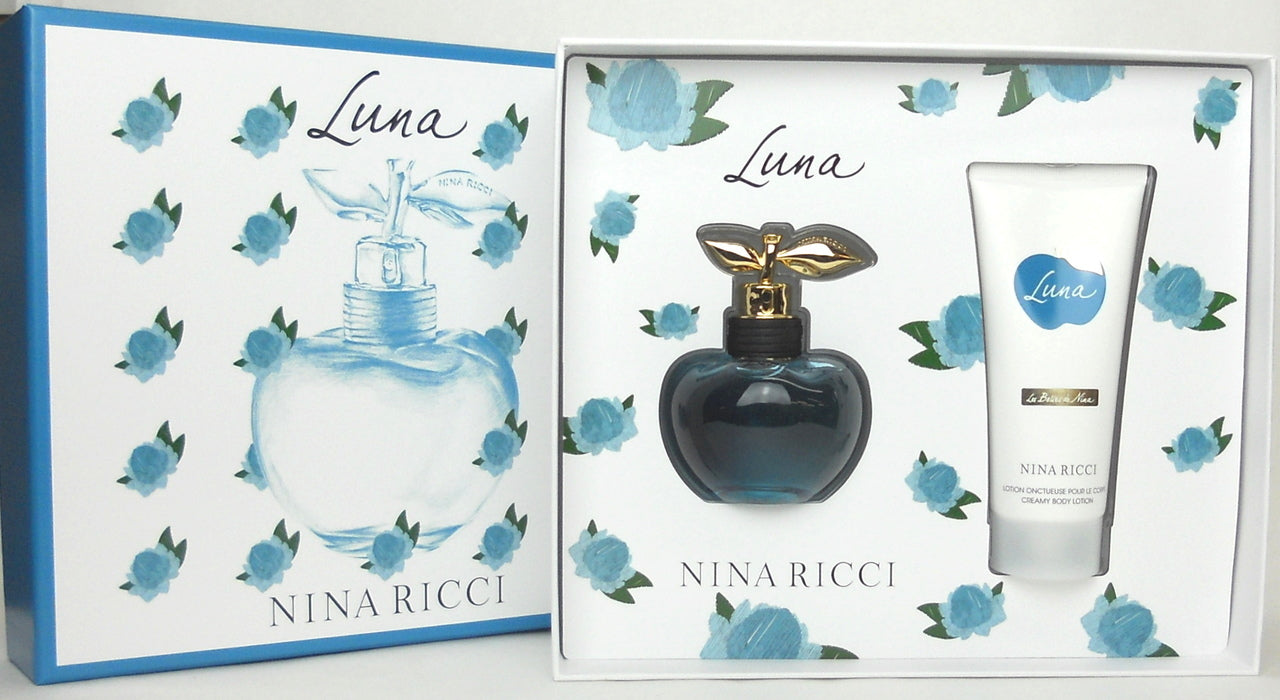 LUNA by Nina Ricci 2.7 oz.EDT Spray + 3.4 oz.Creamy Body Lotion. Brand New Set.