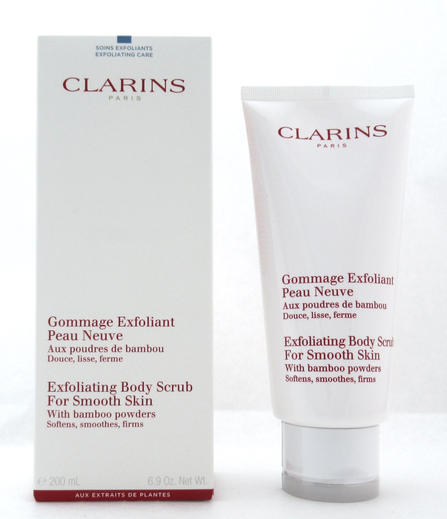 Clarins Exfoliating Body Scrub for Smooth Skin With Bamboo Powders 200 ml./ 6.9 oz. New