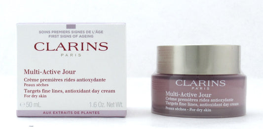 Clarins Multi Active Jour Antioxidant Day Cream for Dry Skin 50 ml./ 1.6 oz. New