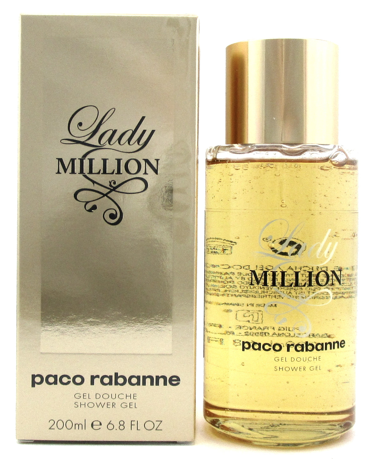 Lady Million by Paco Rabanne 6.8 oz. Shower Gel for Women New Sealed DAMAGED Box