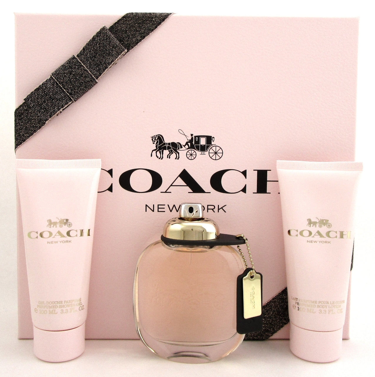 Coach New York Women's Perfume Gift Set: 3.0oz.EDP Spray+3.3oz.B/L&Sh/Gel. Brand New.