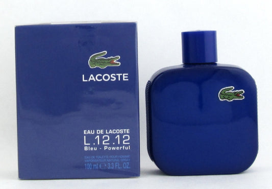 Lacoste Eau De Lacoste L.12.12 Bleu Powerful EDT Spray 3.3 oz for Men New In Box