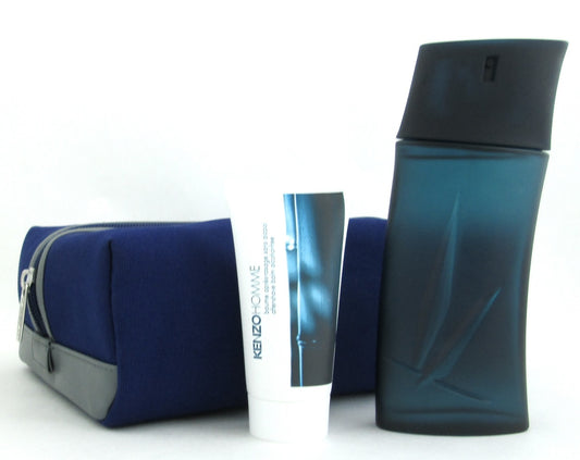 Kenzo Pour Homme for Men Set 3.4 oz EDT Spray +After Shave Balm Damaged Box