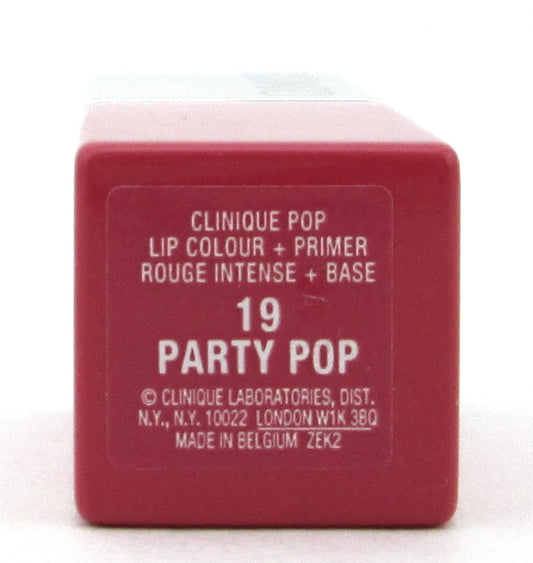 Clinique Pop Lip Colour + Primer # 19 Party Pop Lip Color New NO BOX