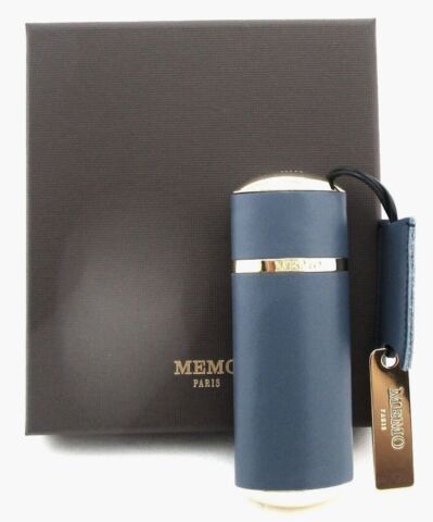 Memo Paris Blue Plain Leather Travel Case (for 1 Refill 10 ml). Brand New in Box