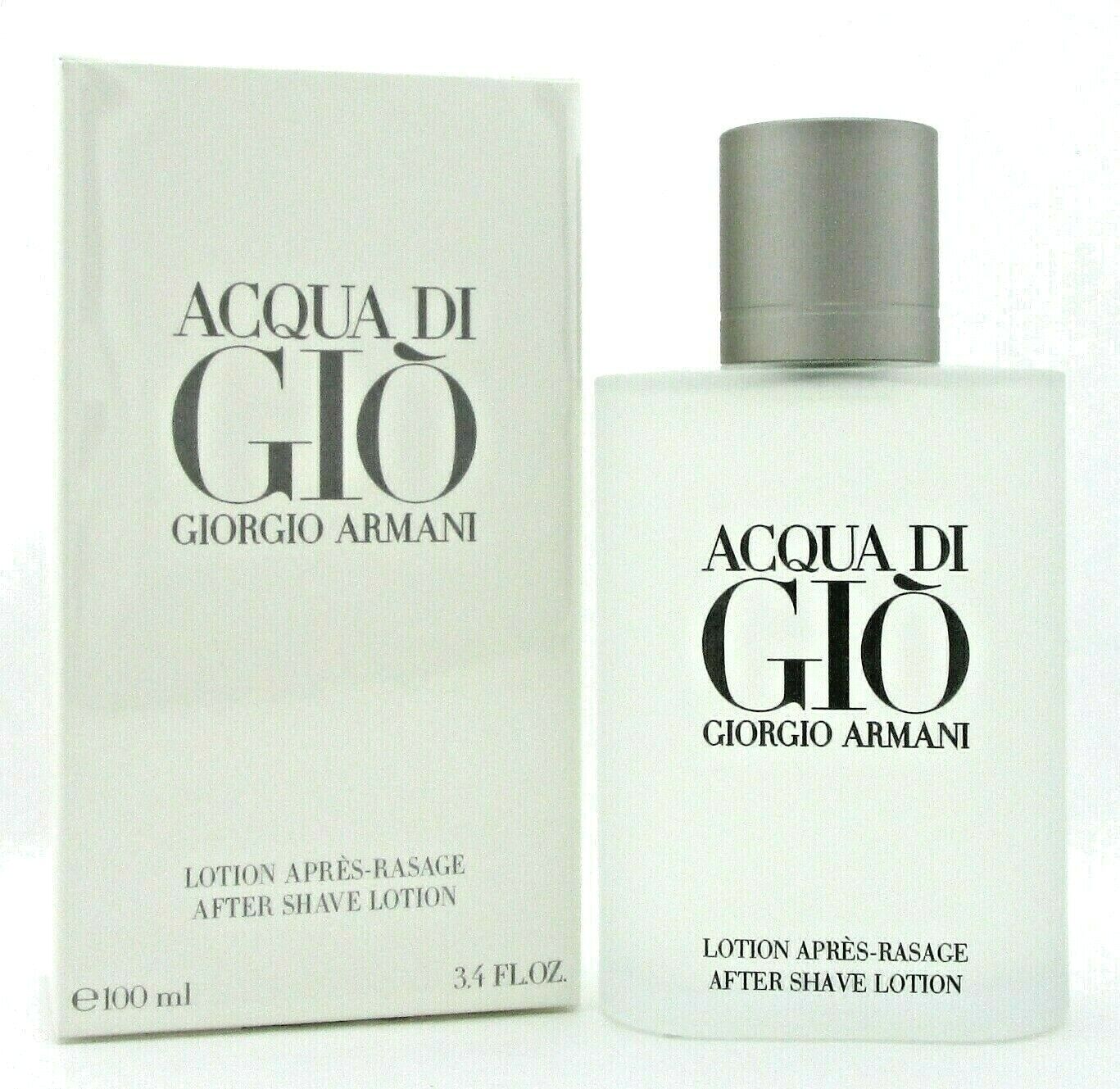 Acqua Di Gio by Giorgio Armani 3.4 oz After Shave Lotion Splash for Men. New Box