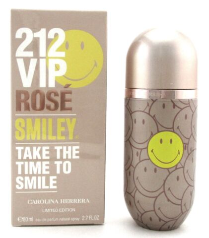 212 VIP ROSE SMILEY by Carolina Herrera 2.7 oz. EDP Spray for Women. New Sealed Box