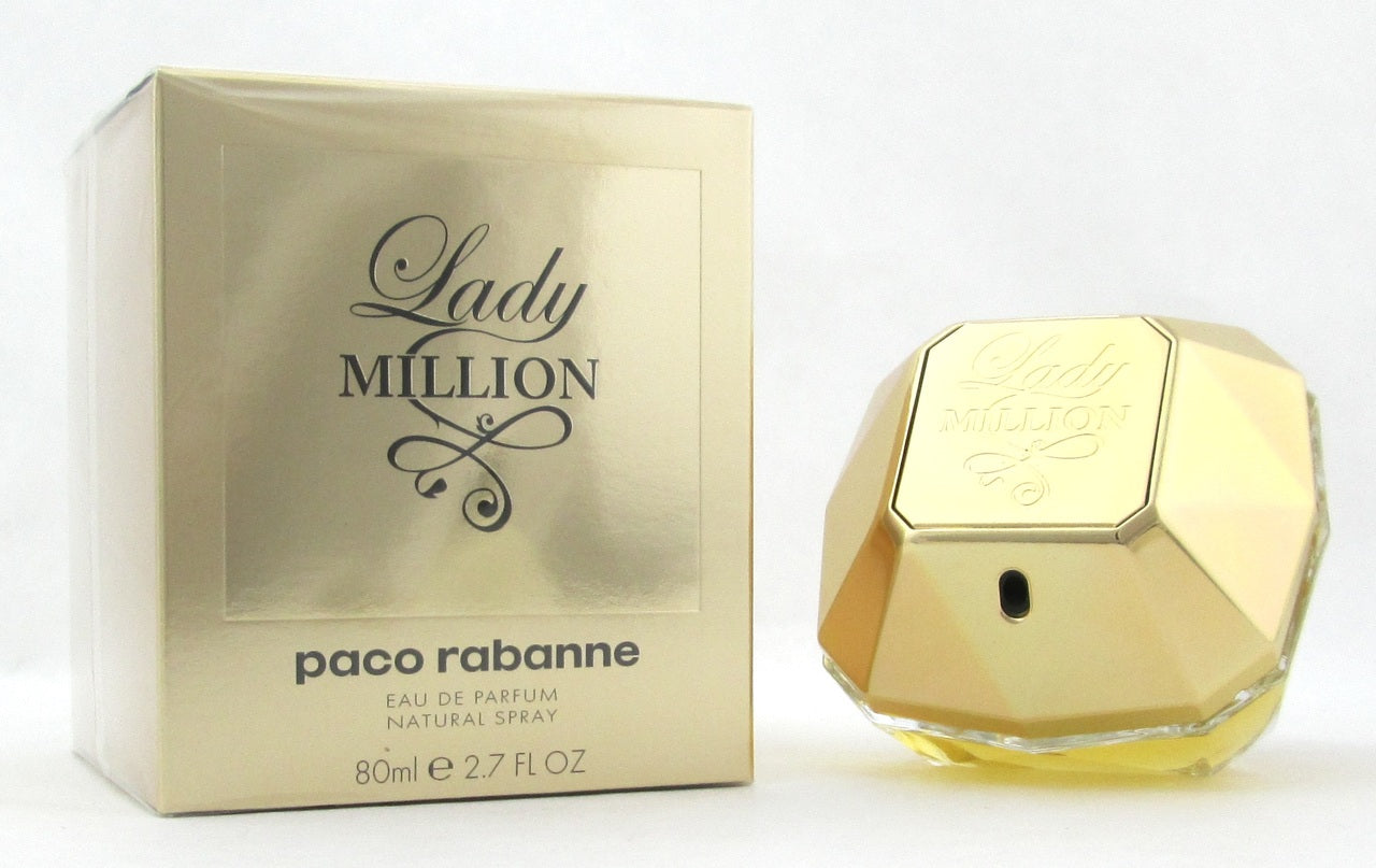 Lady Million by Paco Rabanne 2.7 oz/ 80 ml. EDP Spray for Women. New in Sealed Box