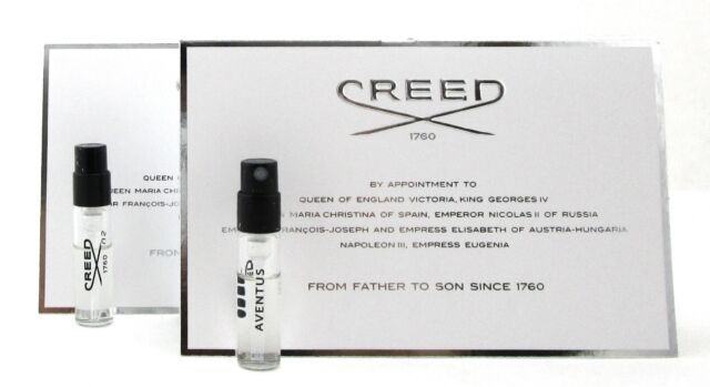Creed Aventus 2.5 ml. Eau de Parfum Spray Vial for Men New with Card Lot of 2.