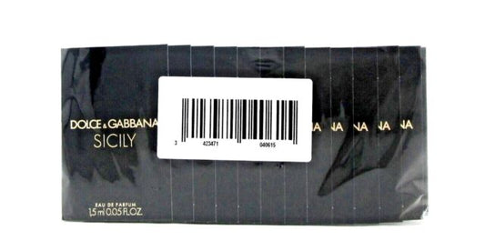 D&G SICILY 0.05 oz./1.5 ml. EDP Spray Sample Vial Pack Lot of 12 pcs. Sealed Bag