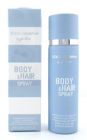 Light Blue by Dolce & Gabbana 3.3 oz. Body and Hair Spray for Women. New in Box