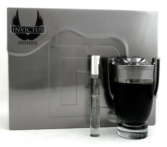 Invictus Intense by Paco Rabanne 3.4oz.EDT Spray+10ml.EDT Spray. New Set for Men