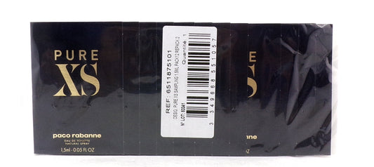 PURE XS by Paco Rabanne 1.5 ml./ 0.05 oz. Eau de Toilette Spray for Men Sample Vials. PACK of 12 pcs.