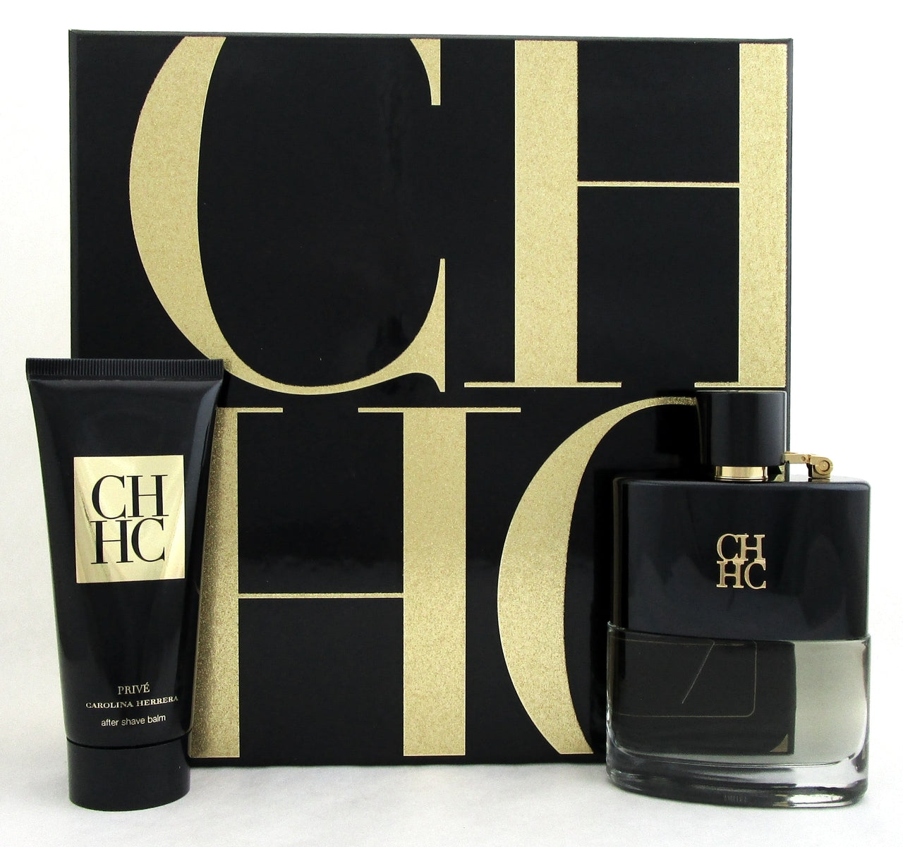 CH Men Prive Cologne by Carolina Herrera 3.4oz.EDT + 3.4oz.Balm.Set in Hard Box.