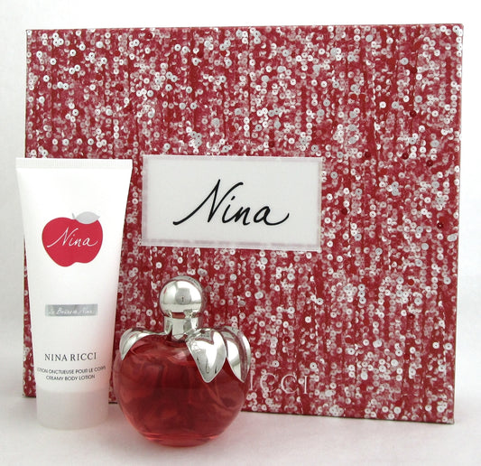 Nina by Nina Ricci 2.7 oz.EDT Spray + 3.4 oz. Body Lotion. Brand New Set.