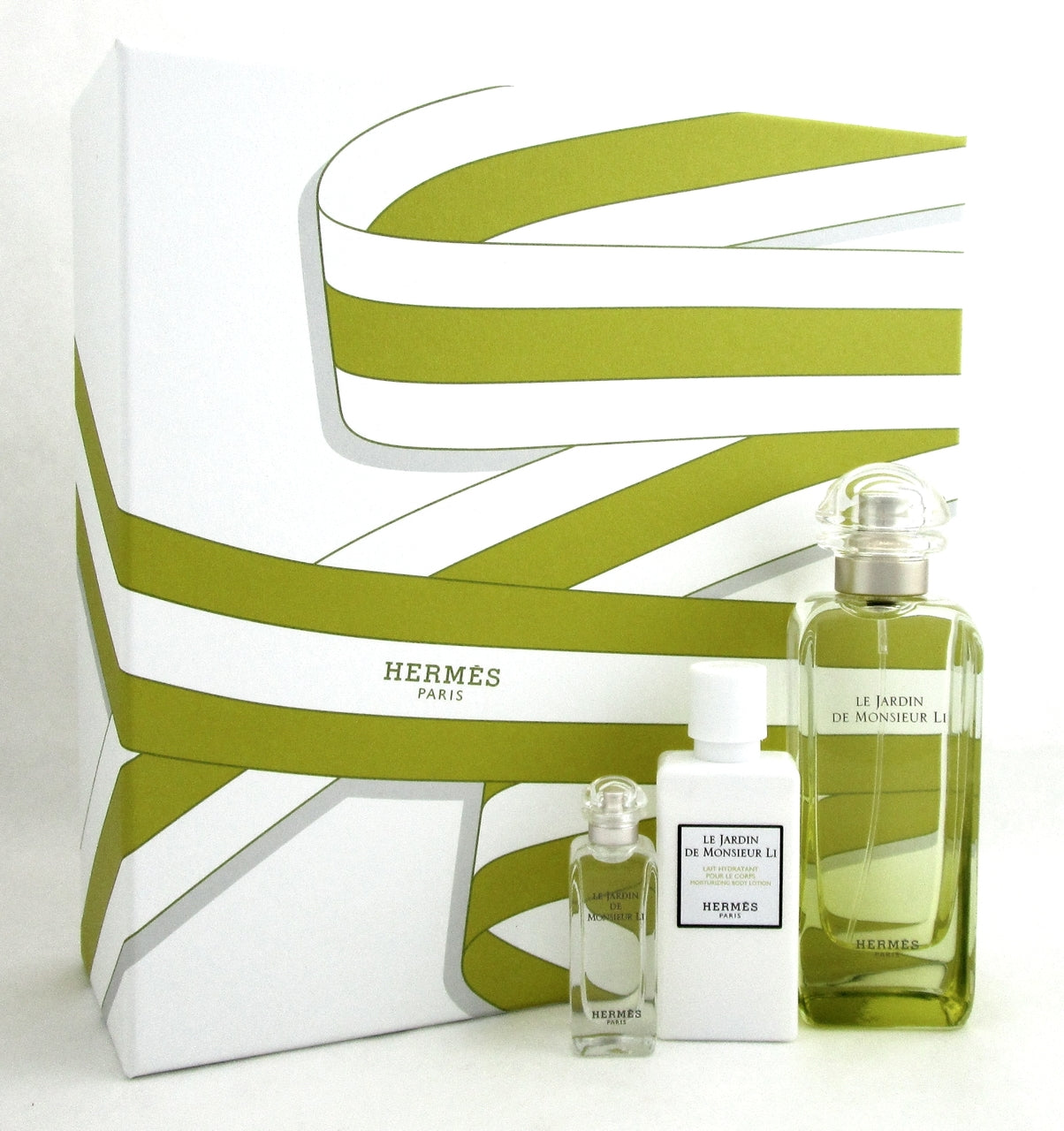 Le Jardin De Monsieur Li by Hermes 3.3oz EDT Spray+7.5ml EDT+1.35oz B/L. New Set
