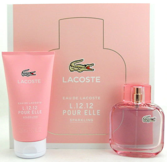 Eau De Lacoste L.12.12 Sparkling Perfume by Lacoste 3 oz. EDT Spray + 5.0 oz.Shower Gel. New set.