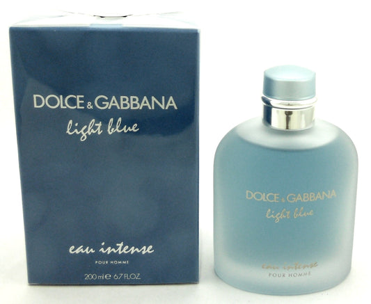 Dolce&Gabbana LIGHT BLUE EAU INTENSE Pour Homme Men 6.7 oz.EDP Spray. Brand new.