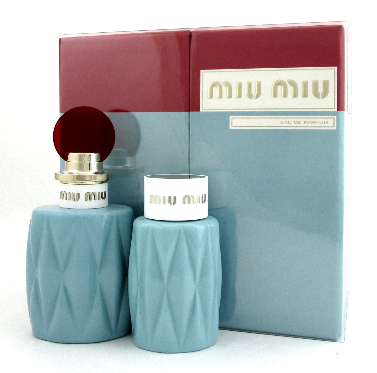 Miu Miu Perfume by Miu Miu 3.4 oz. EDP Spray+3.4 oz. Body Lotion. Brand New Set.