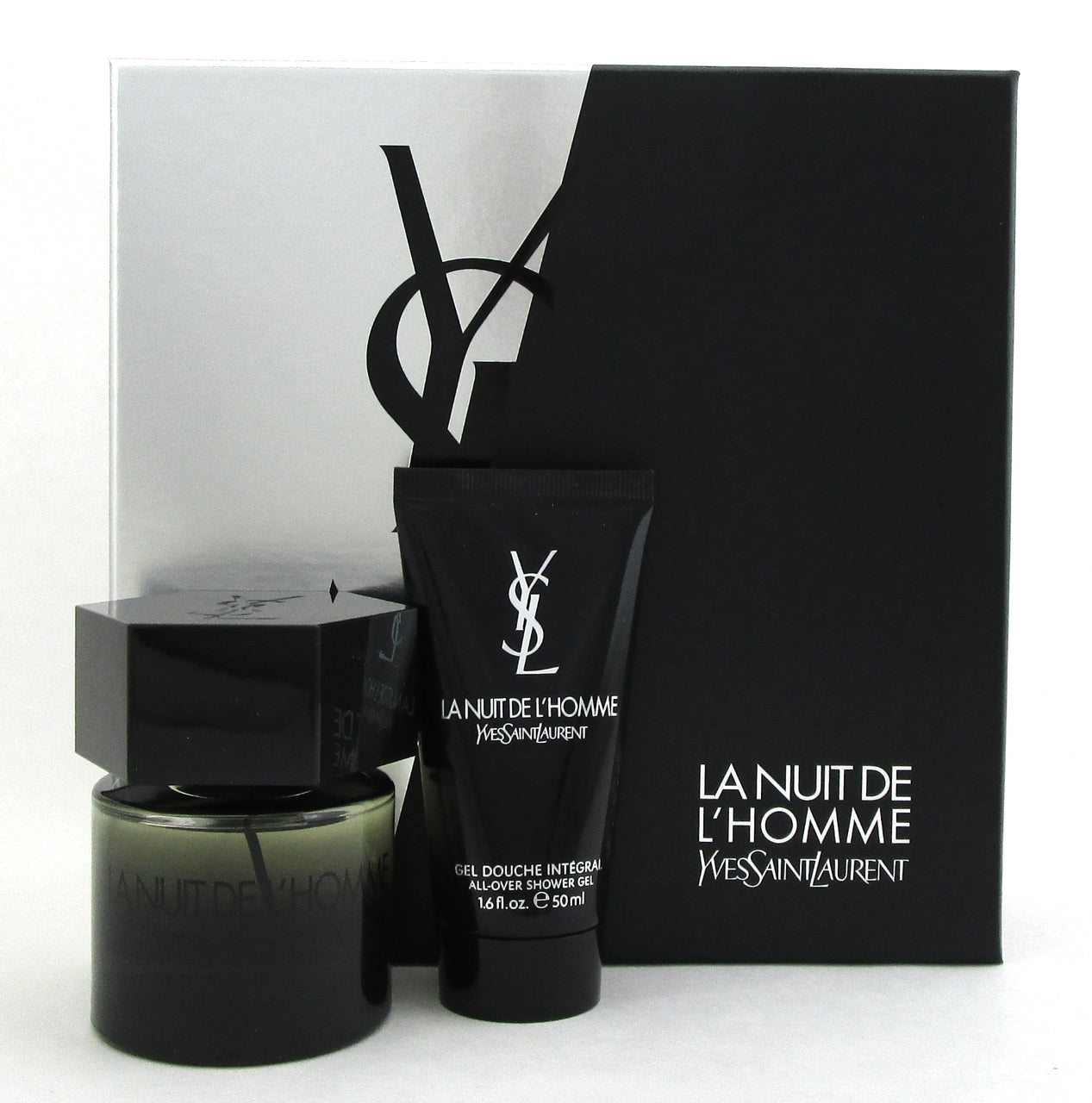 La Nuit De L'Homme by YSL 2Pcs Gift Set for Men: 2oz. EDT+1.6oz. Sh/Gel. New Set