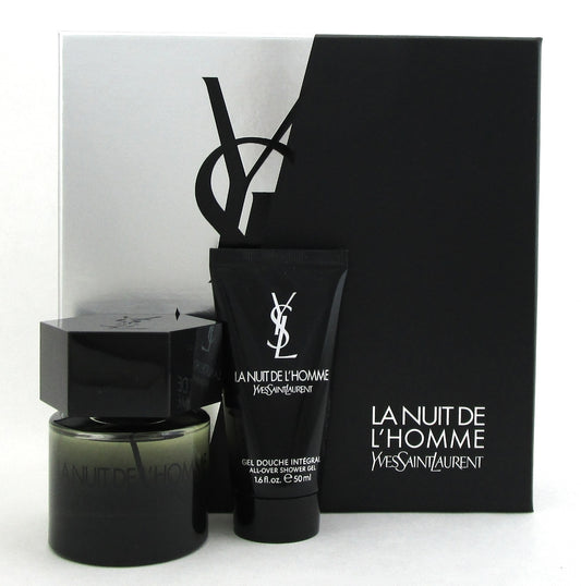 La Nuit De L'Homme by YSL 2Pcs Gift Set for Men: 2oz. EDT+1.6oz. Sh/Gel. New Set