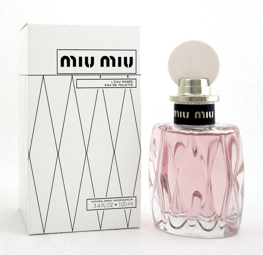 Miu Miu L'EAU ROSEE Perfume 3.4oz. Eau de Toilette Spray Women. NEW Tester w/CAP